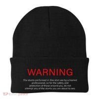 Warning Trained Professional Funny Jackass Stunts Disclaimer Beanie thumb 0