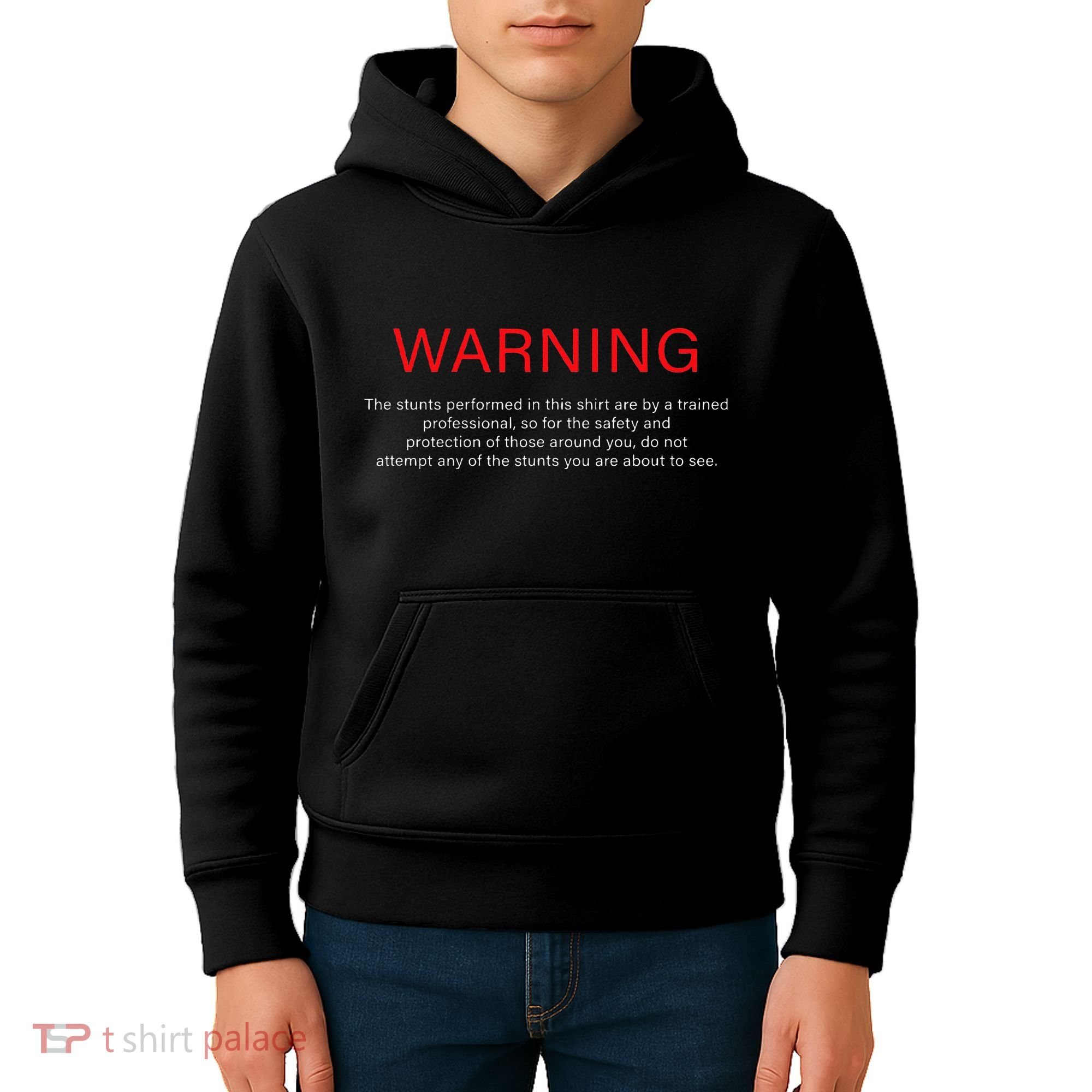 Warning Trained Professional Funny Jackass Stunts Disclaimer Kids Hoodie