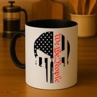We The People Skull Patriotic Freedom Coffee Mug thumb 4