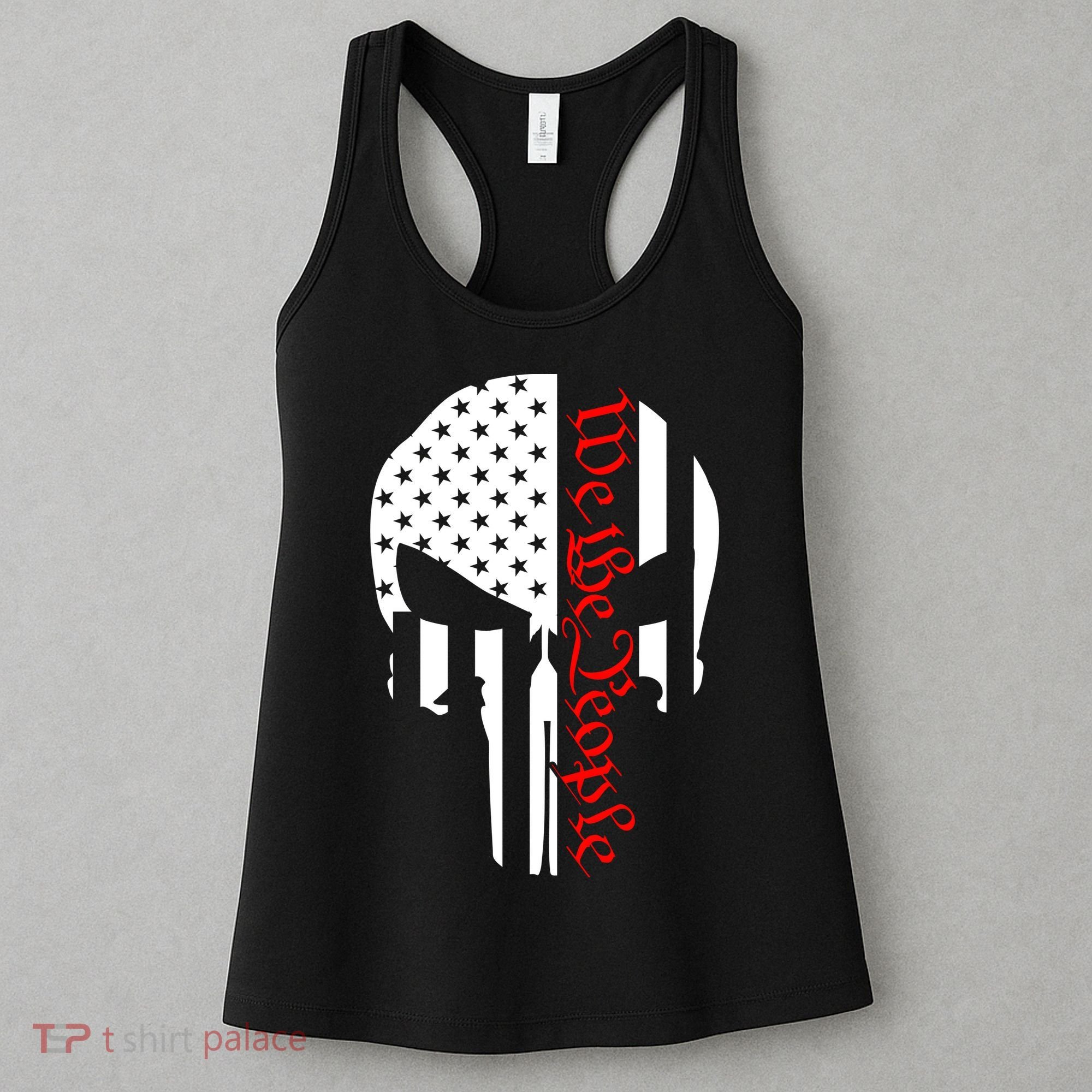 We The People Skull Patriotic Freedom Women's Tank Top