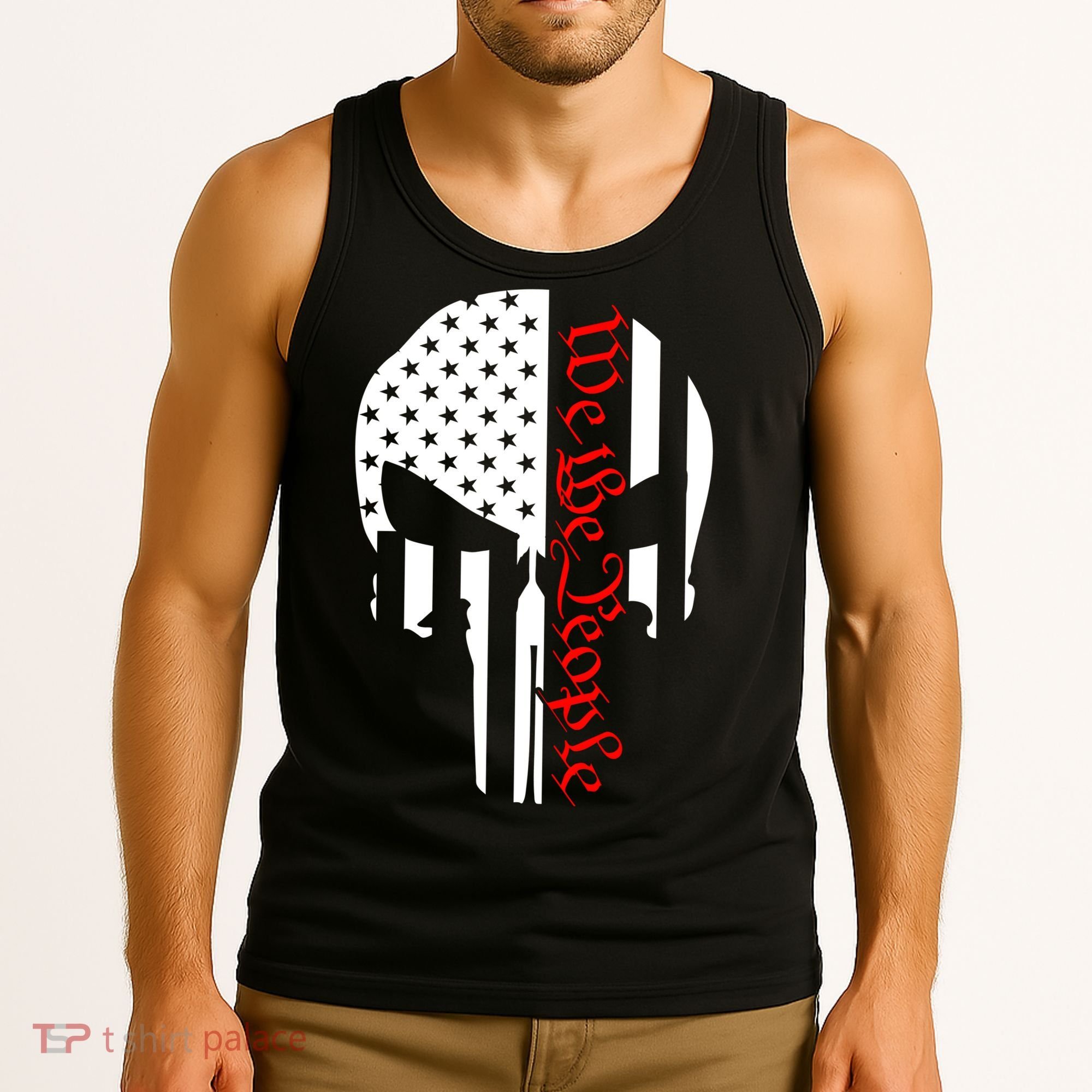 We The People Skull Patriotic Freedom Tank Top