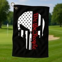 We The People Skull Patriotic Freedom Golf Towel thumb 1