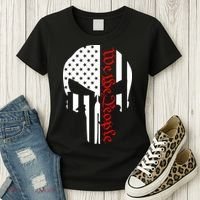 We The People Skull Patriotic Freedom Women's T-Shirt thumb 3