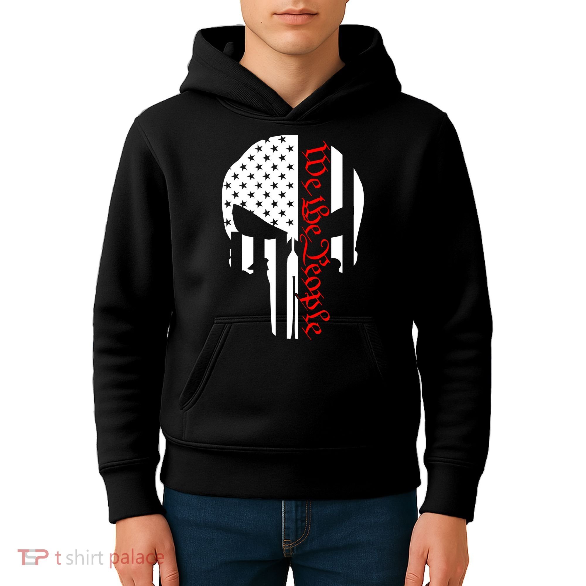We The People Skull Patriotic Freedom Kids Hoodie