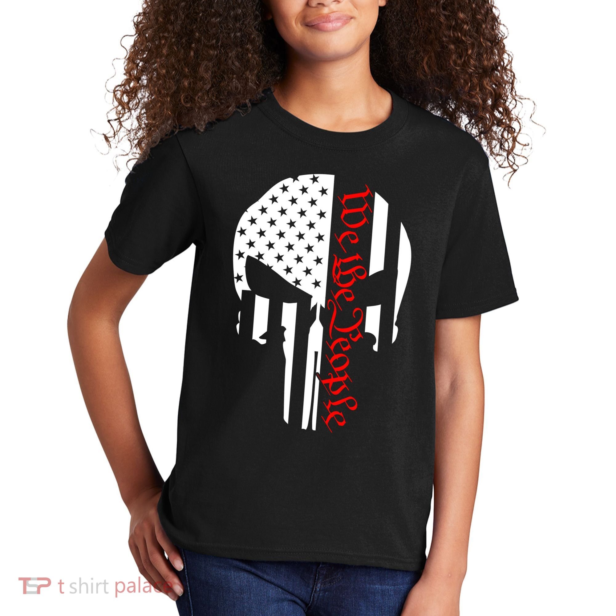 We The People Skull Patriotic Freedom Kids T-Shirt