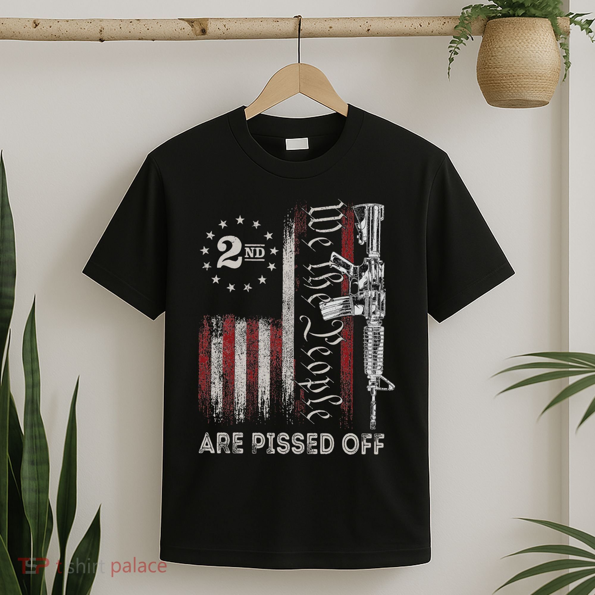 We The People Are Pissed Off Vintage Us America Flag Guns T-Shirt