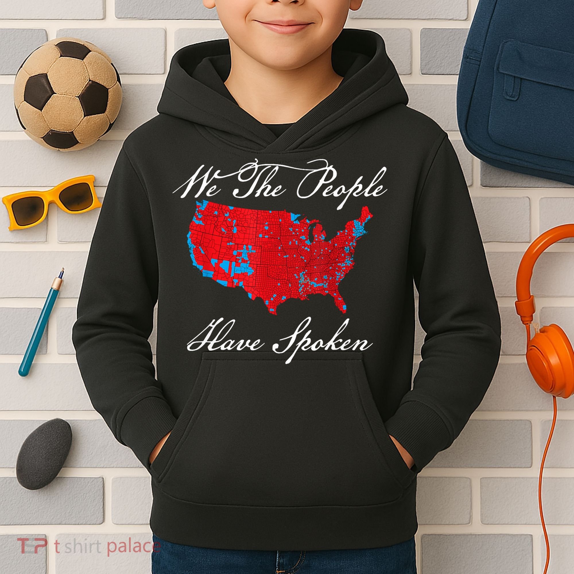We The People Have Spoken Map Of 2024 Election Results Kids Hoodie