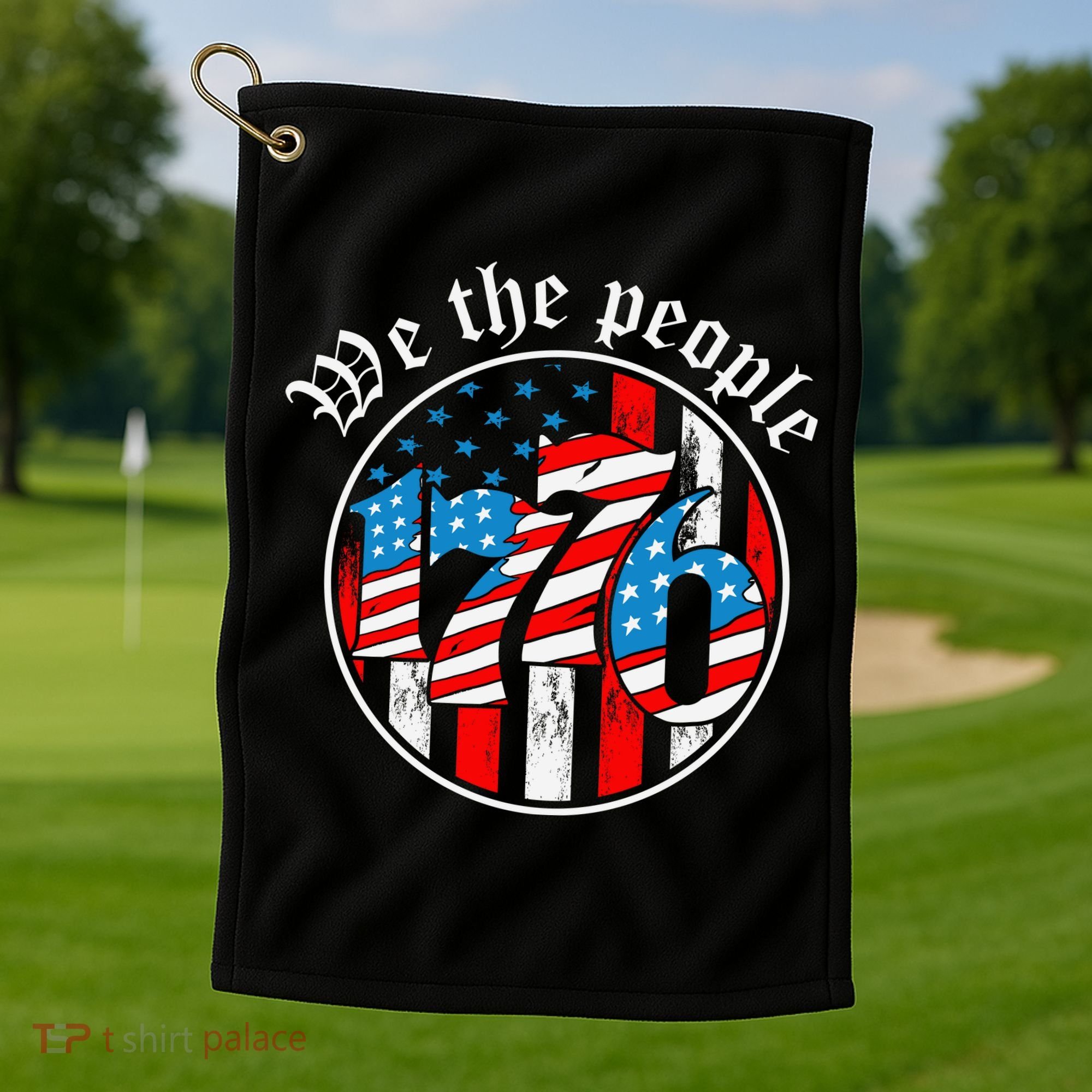 We The People 1776 Patriotic USA Americanism Golf Towel