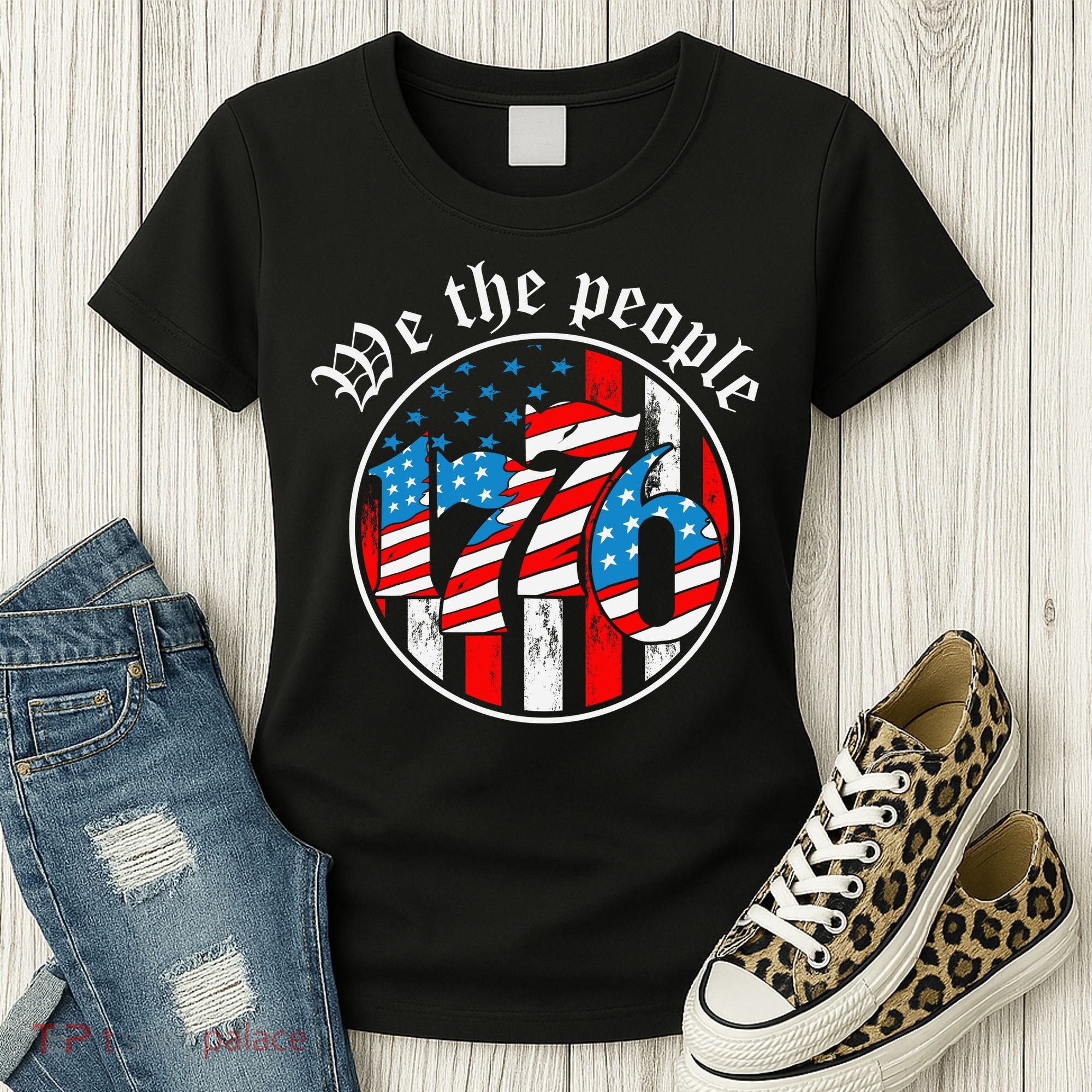 We The People 1776 Patriotic USA Americanism Women's T-Shirt