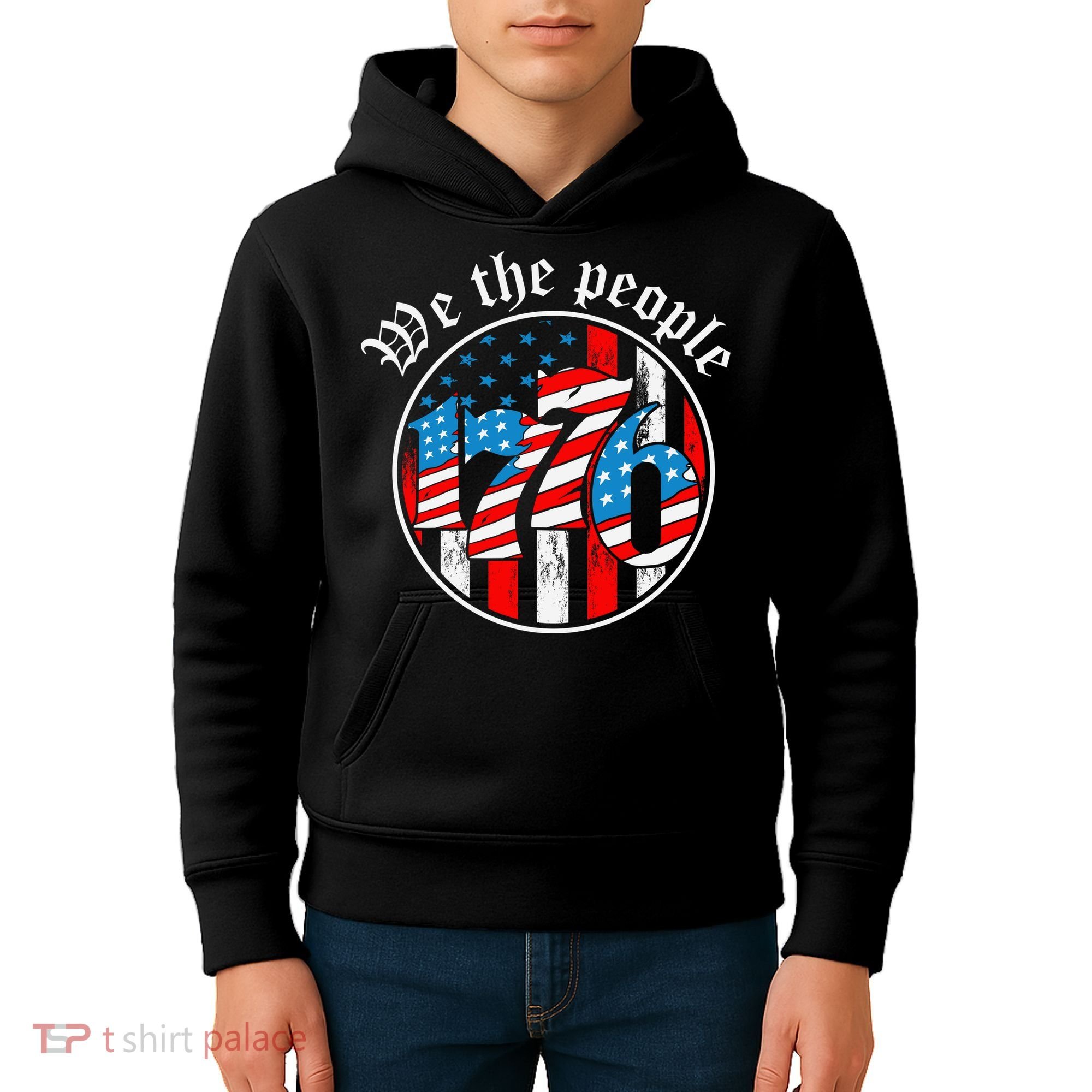 We The People 1776 Patriotic USA Americanism Kids Hoodie