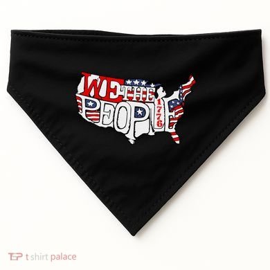 We The People Usa 1776 Map USA-Made Doggie Bandana