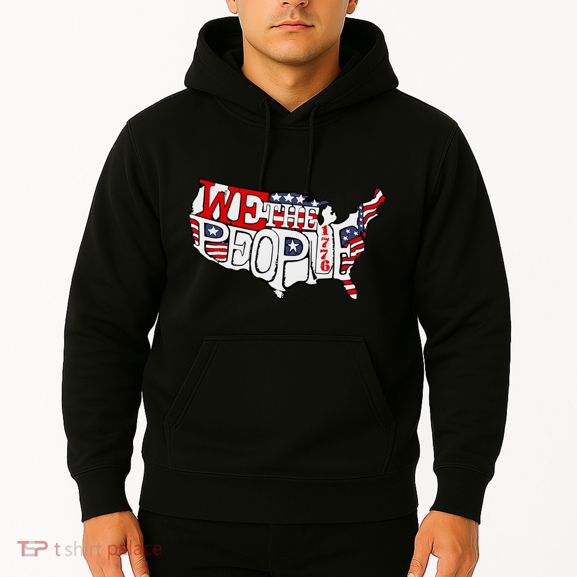 We The People Usa 1776 Map Hoodie