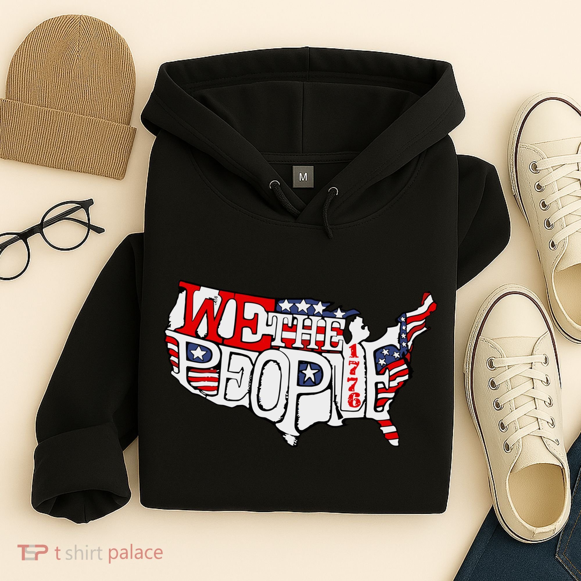 We The People Usa 1776 Map Hoodie