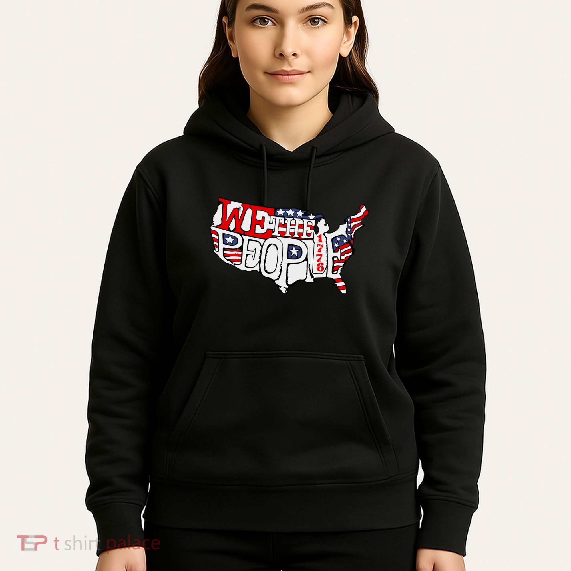 We The People Usa 1776 Map Hoodie
