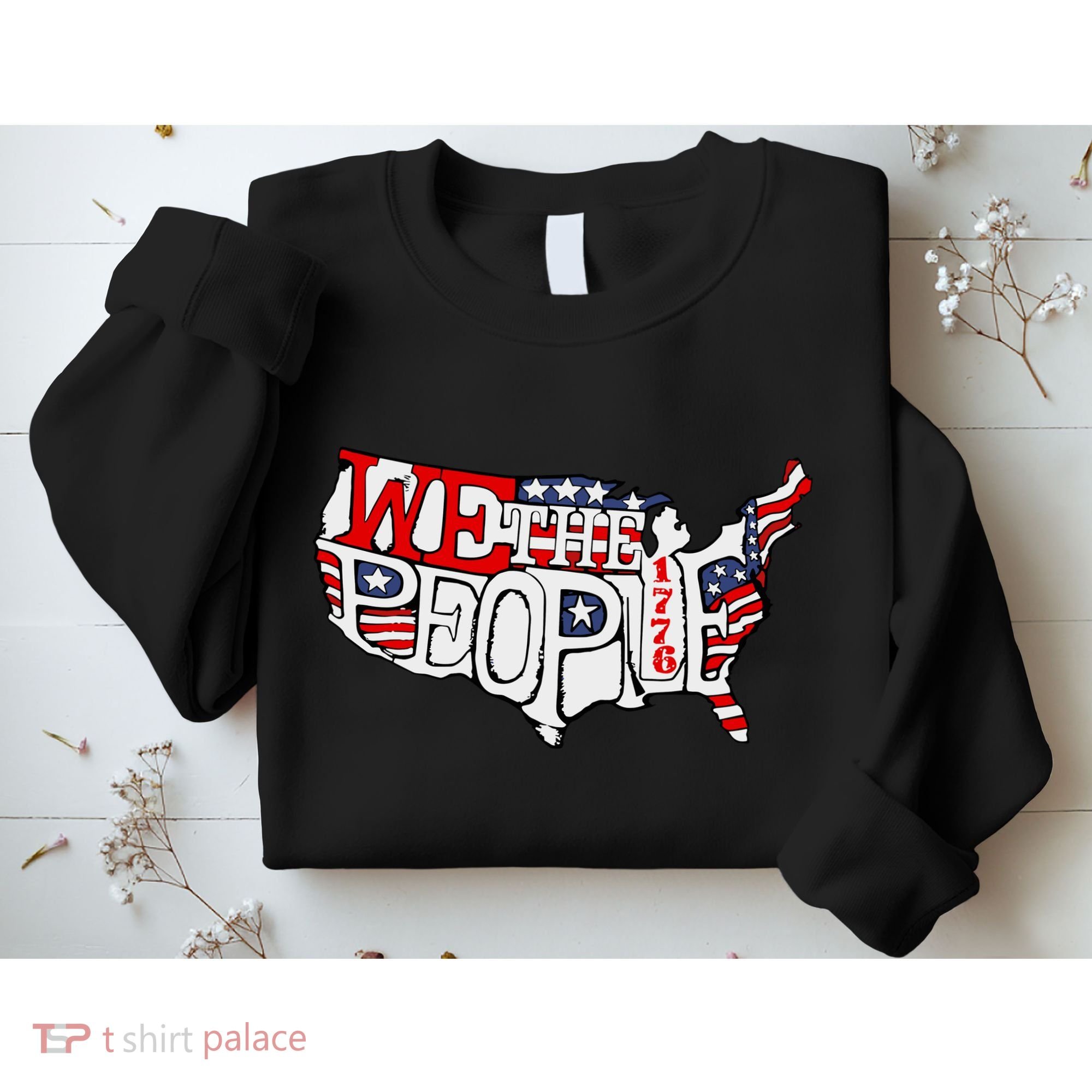 We The People Usa 1776 Map Sweatshirt