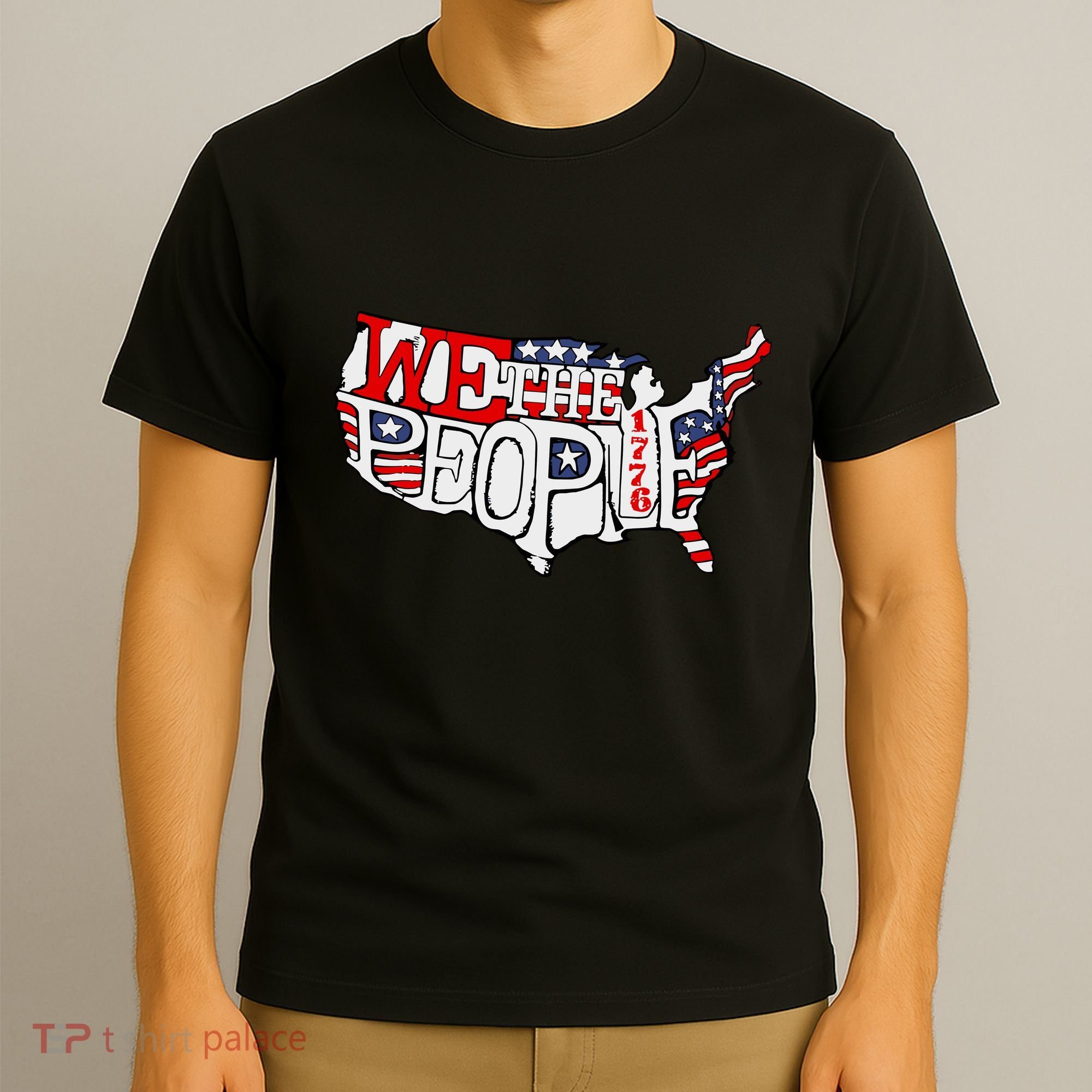 We The People Usa 1776 Map T-Shirt