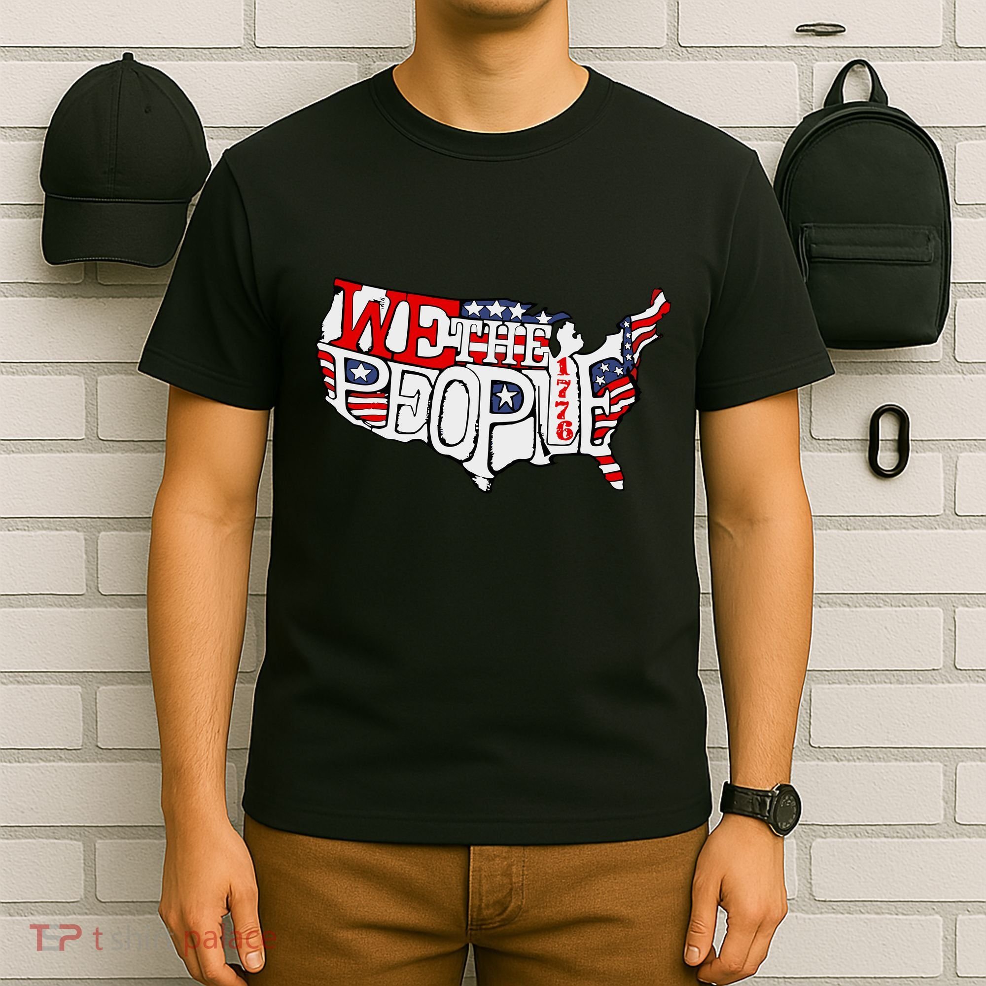We The People Usa 1776 Map T-Shirt