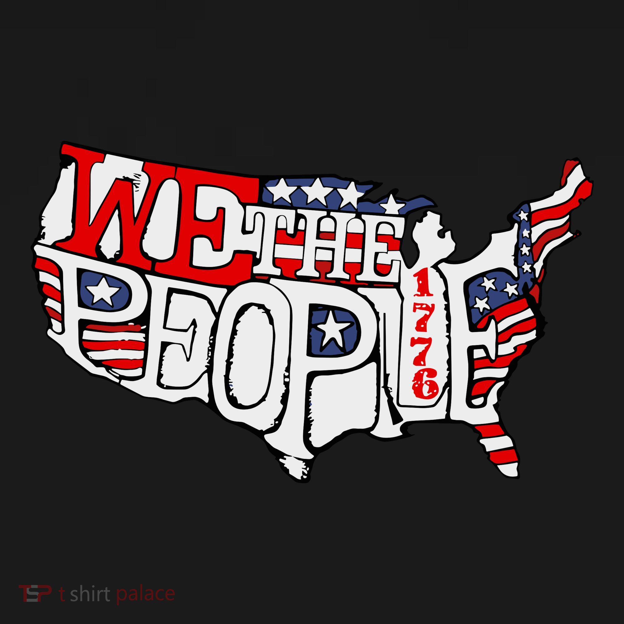 We The People Usa 1776 Map Polo