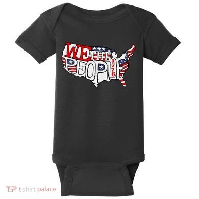 We The People Usa 1776 Map Baby Bodysuit