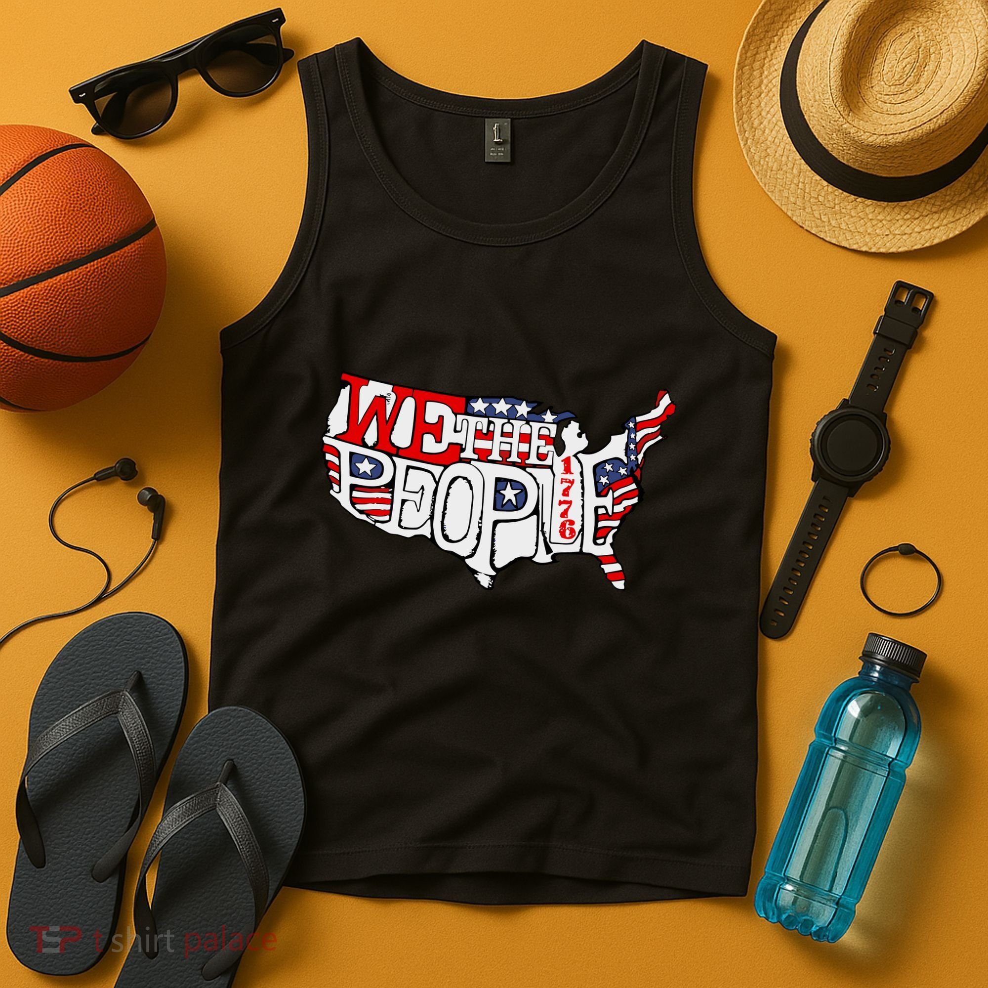 We The People Usa 1776 Map Tank Top