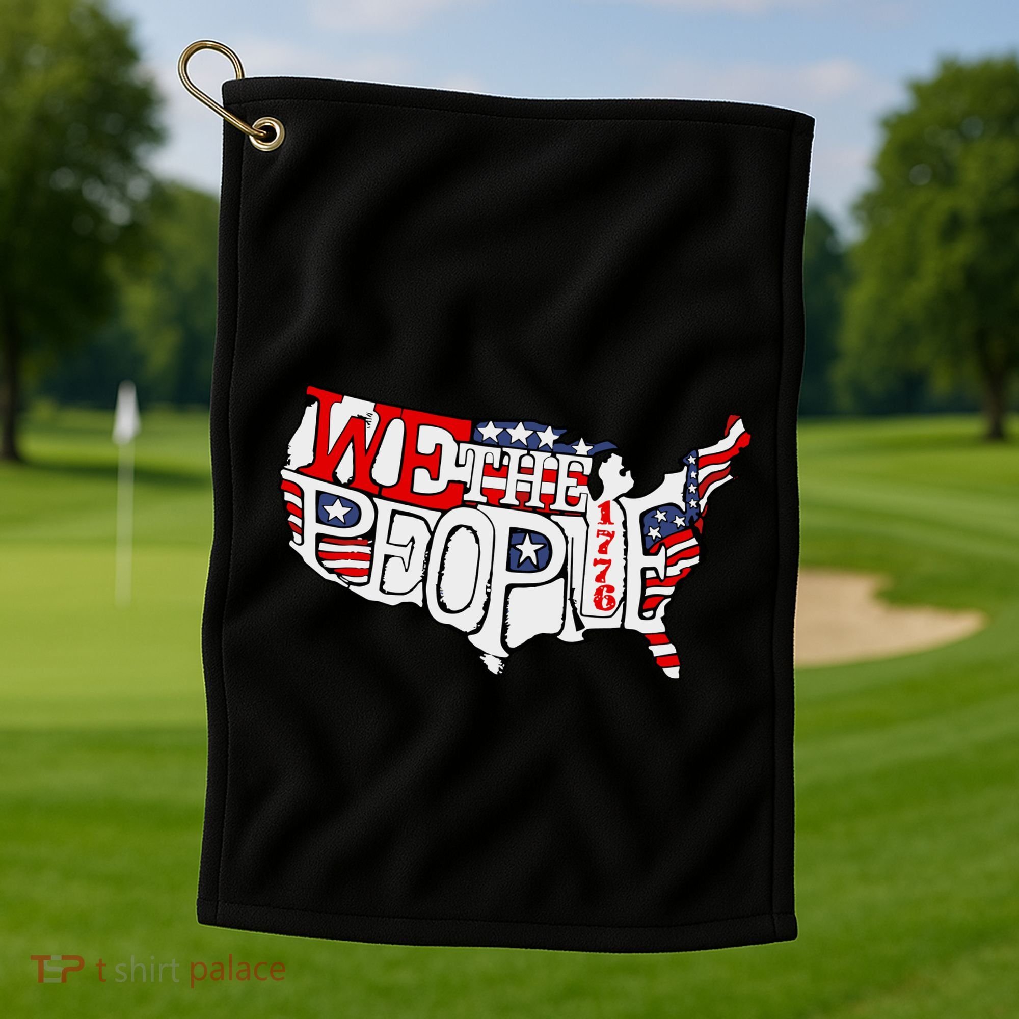 We The People Usa 1776 Map Golf Towel