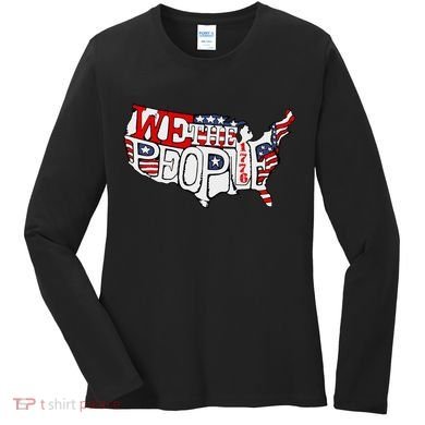 We The People Usa 1776 Map Women's Long Sleeve Shirt