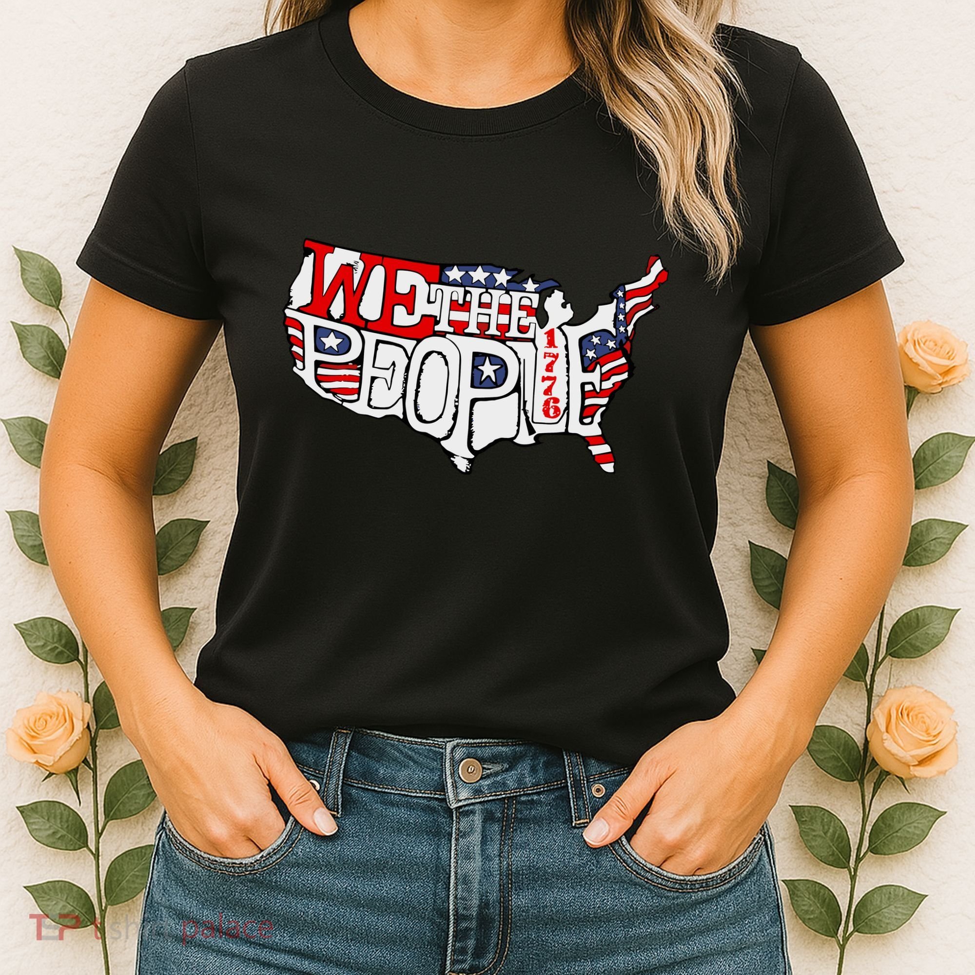 We The People Usa 1776 Map Women's T-Shirt