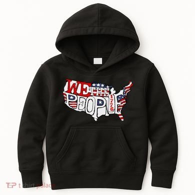 We The People Usa 1776 Map Kids Hoodie