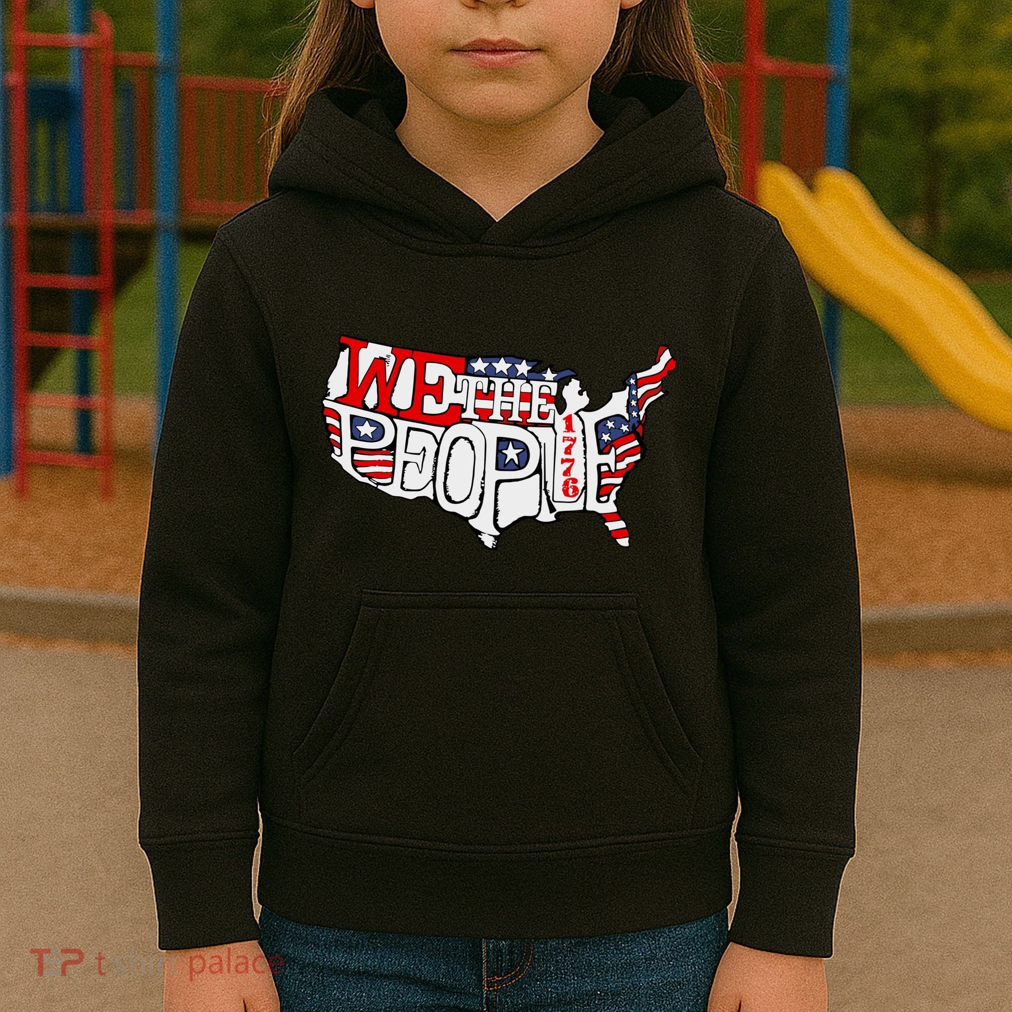 We The People Usa 1776 Map Kids Hoodie