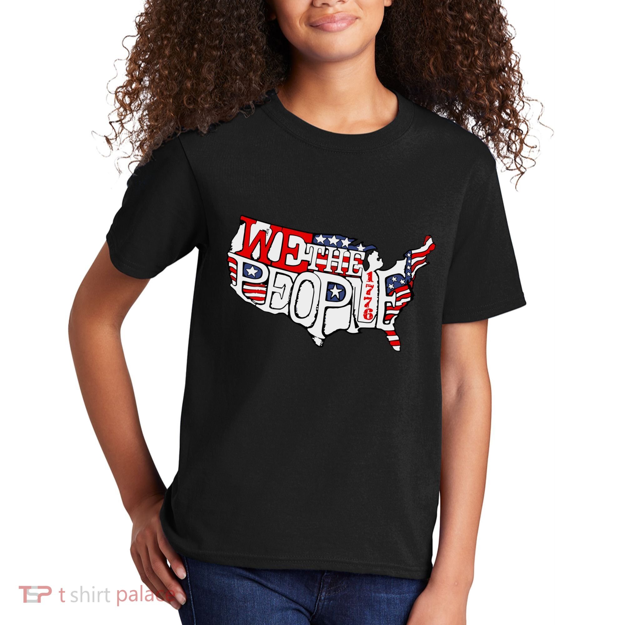 We The People Usa 1776 Map Kids T-Shirt