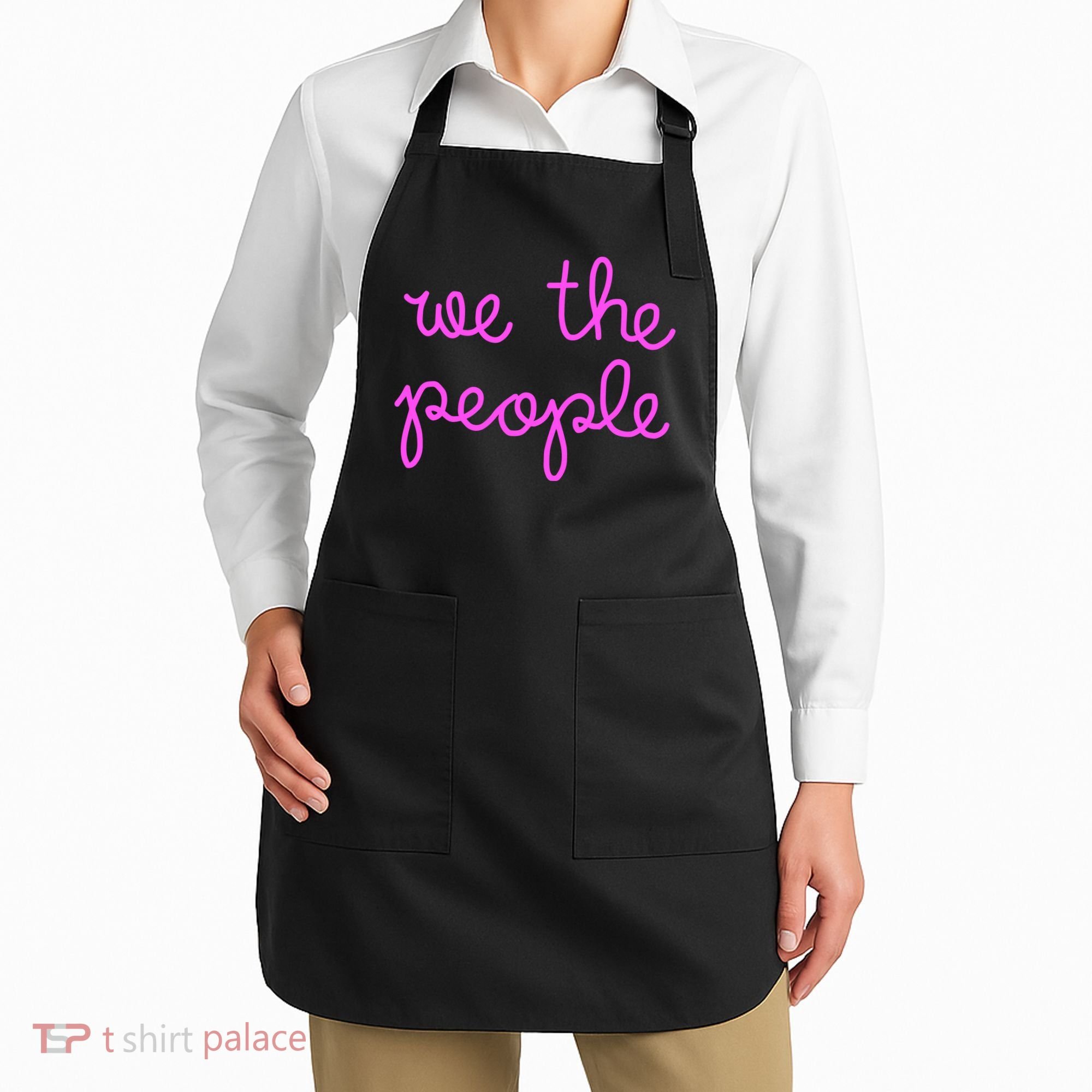 We The People Nicolle Wallace Pink Imprint Apron