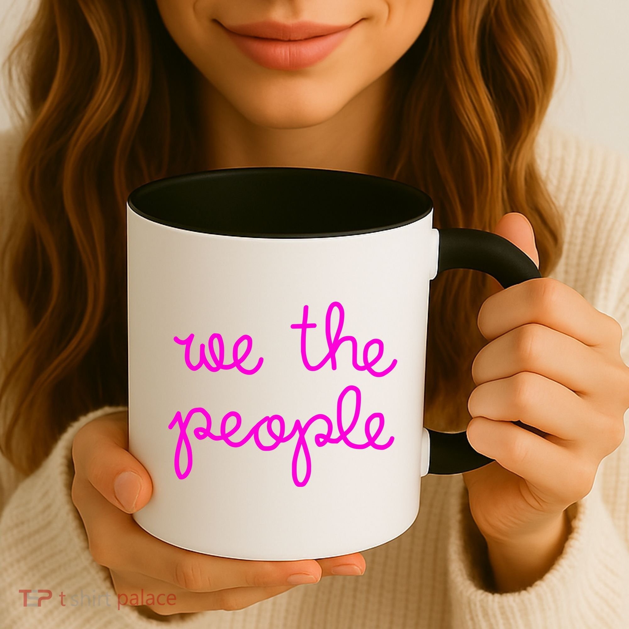 We The People Nicolle Wallace Pink Imprint Coffee Mug