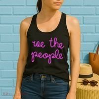 We The People Nicolle Wallace Pink Imprint Women's Tank Top thumb 2
