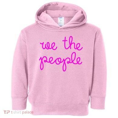 We The People Nicolle Wallace Pink Imprint Toddler Hoodie