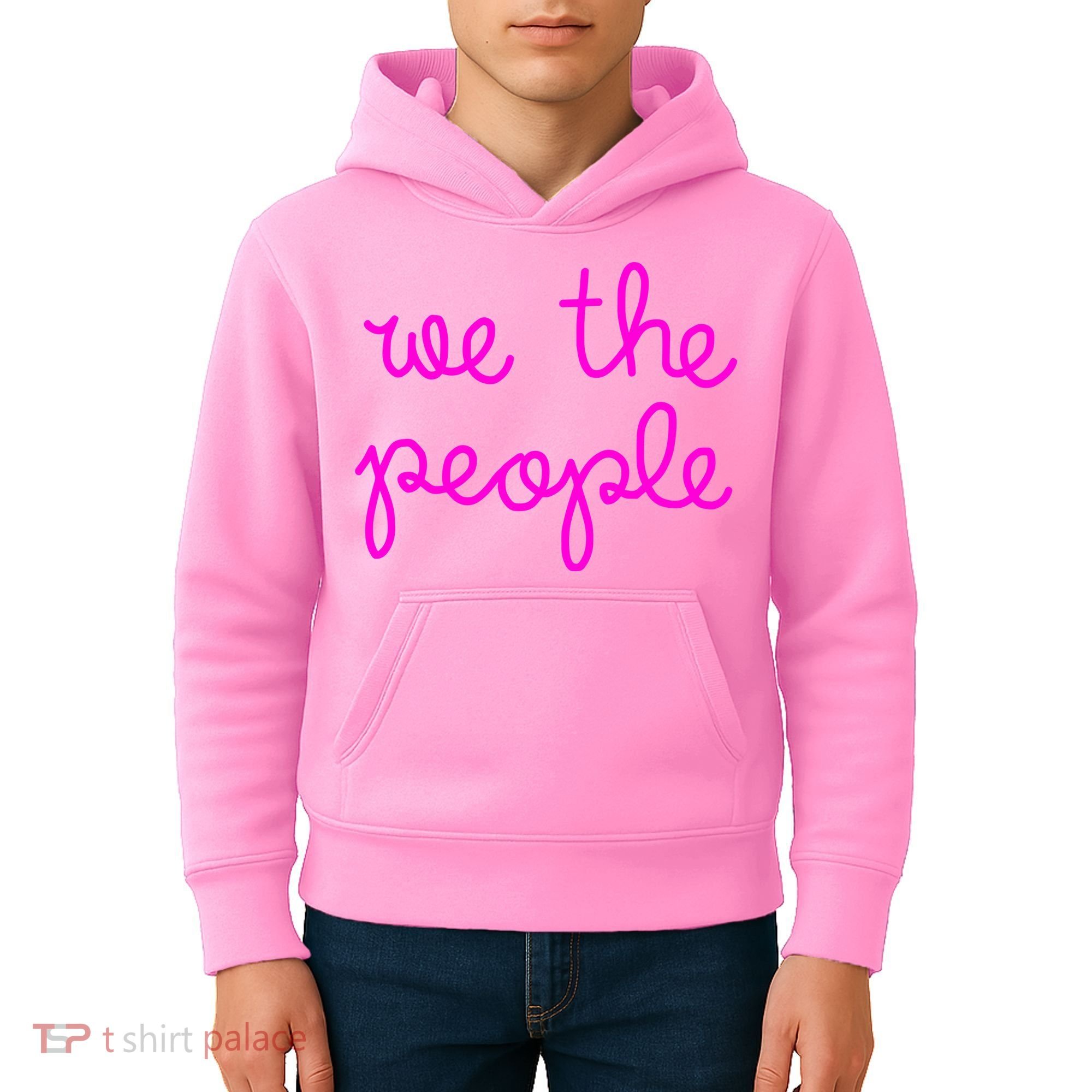 We The People Nicolle Wallace Pink Imprint Kids Hoodie