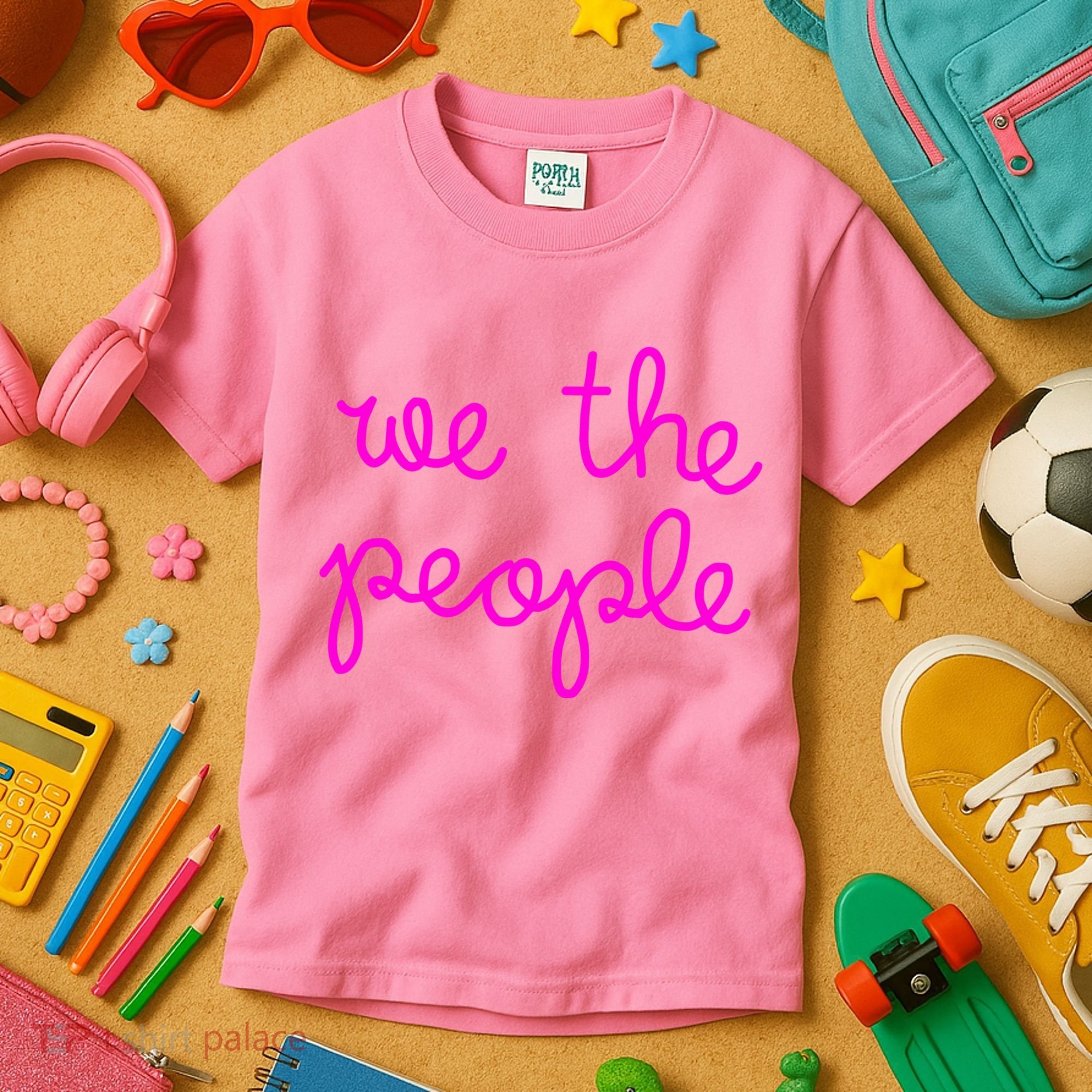 We The People Nicolle Wallace Pink Imprint Kids T-Shirt