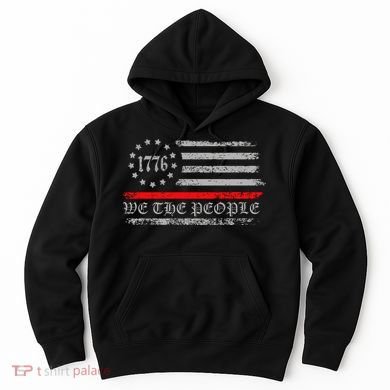 We The People Red Line Betsy Ross Hoodie