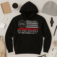 We The People Red Line Betsy Ross Hoodie thumb 3