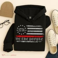 We The People Red Line Betsy Ross Hoodie thumb 4