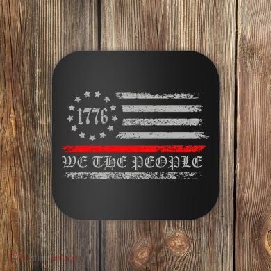 We The People Red Line Betsy Ross Coaster