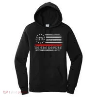 We The People Red Line Betsy Ross Women's Hoodie thumb 0