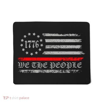 We The People Red Line Betsy Ross Mousepad