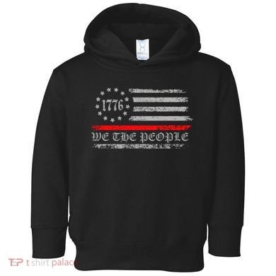 We The People Red Line Betsy Ross Toddler Hoodie
