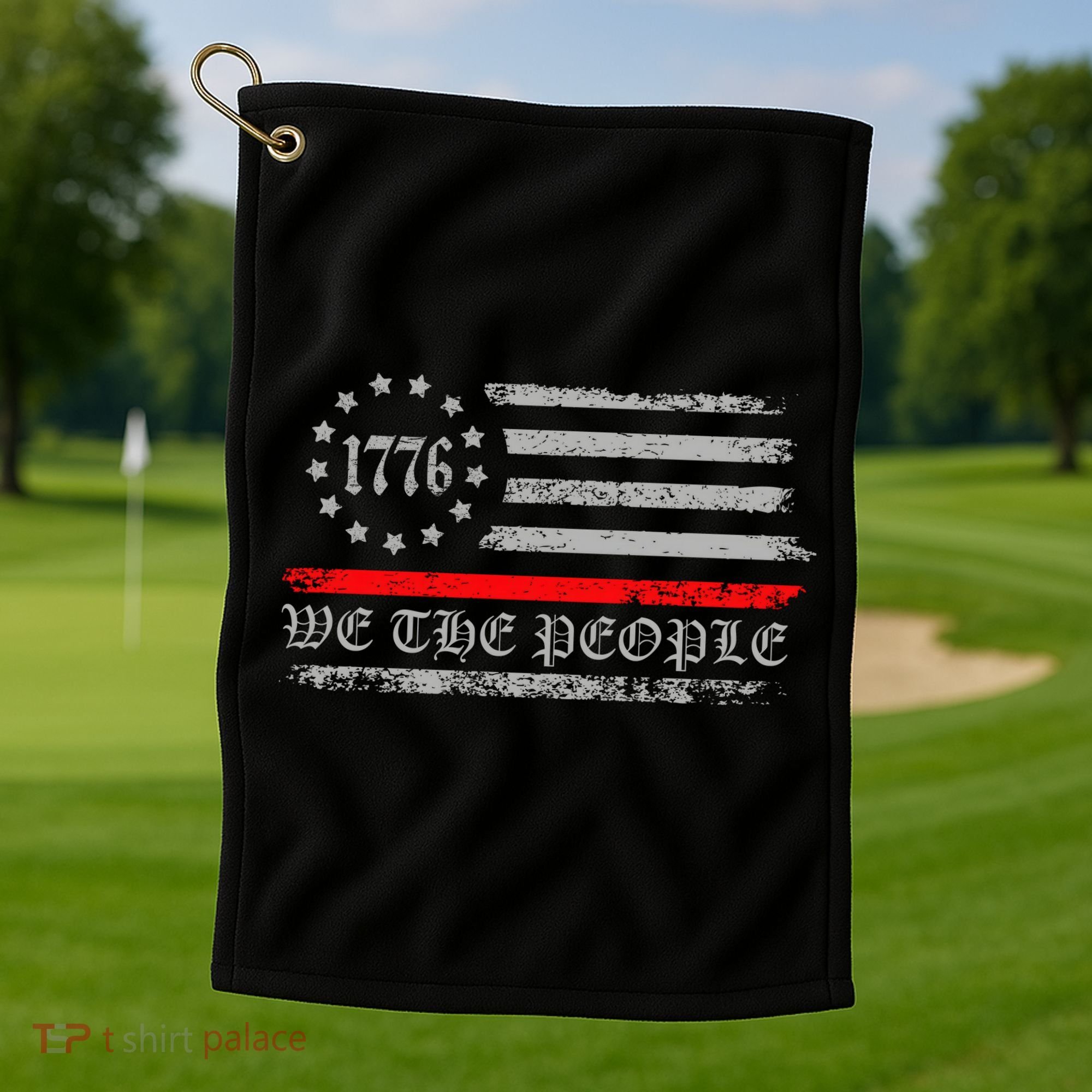 We The People Red Line Betsy Ross Golf Towel
