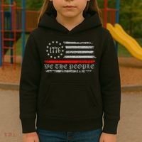 We The People Red Line Betsy Ross Kids Hoodie thumb 3
