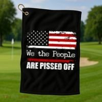 We The People Are Pissed Pro American Golf Towel thumb 1