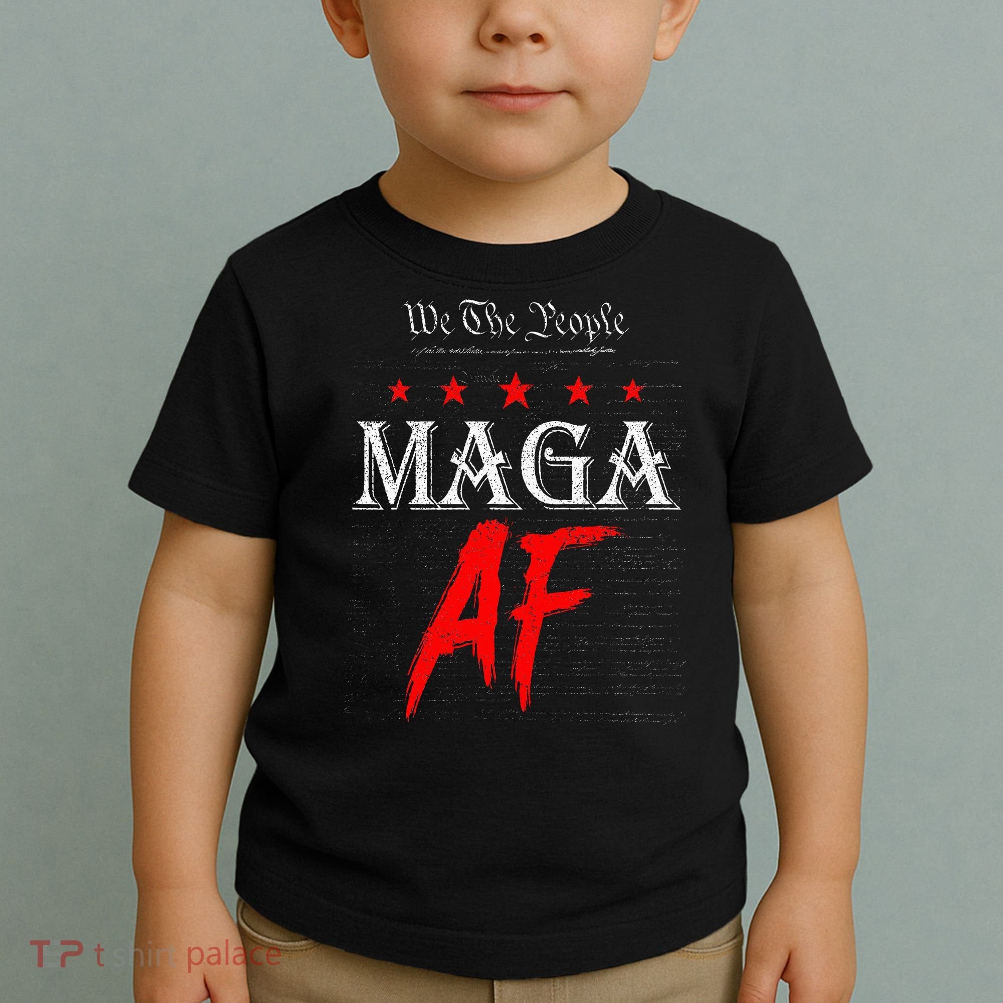 We The People Maga Af Us Flag We The People Maga Af Toddler T-Shirt