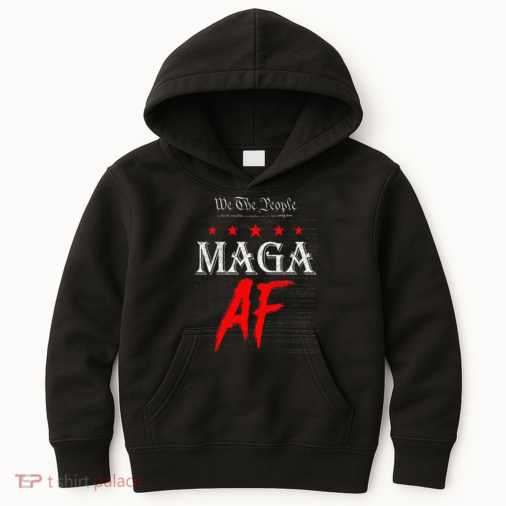 We The People Maga Af Us Flag We The People Maga Af Kids Hoodie