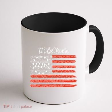 We The People American Flag Constitution Coffee Mug back