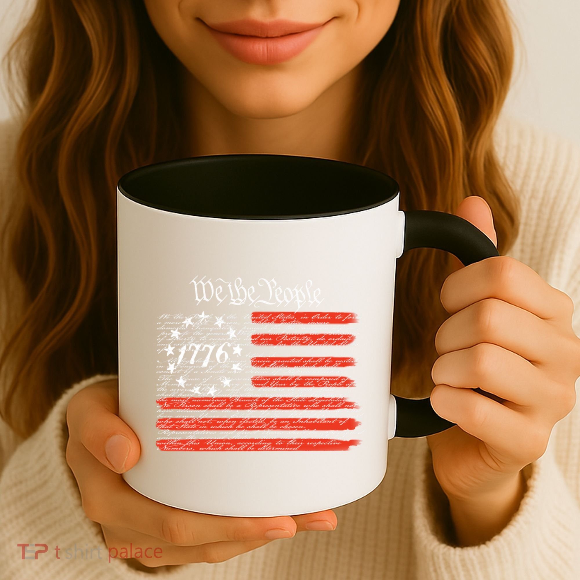 We The People American Flag Constitution Coffee Mug